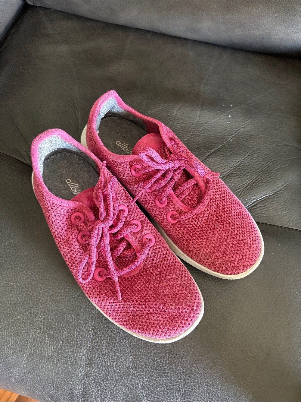 allbirds Women's Raspberry Knit Lace-Up Sneakers